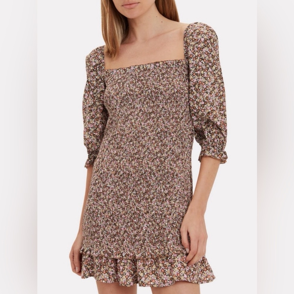 Faithfull the Brand El Saada Floral Smocked Mini Dress - Picture 6 of 9